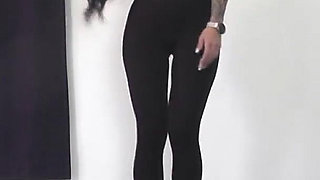 Slave's Orgasms Under Mistress Cleo's Platform Shoe