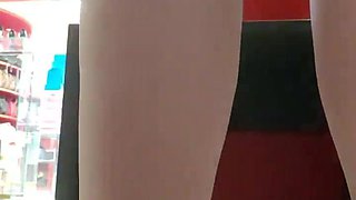 After a Great Workout Your Stepsister Tries on Shoes in a Store Showing You Dirty Feet and Panties
