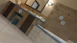 Backstage "she Peed and Wiped Her Wet, Hairy Pussy