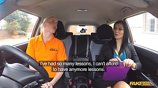 Jasmine Jae and Lexi Lou get their pussy licked in Fake Driving School