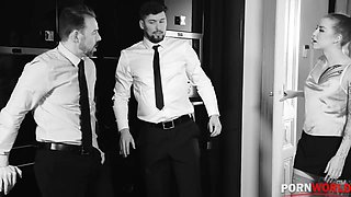 Horny Rich Bitch Eden Ivy DP’d by Her Stud Body Guards GP2294