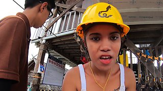 Zipline fun and hot sex at home after