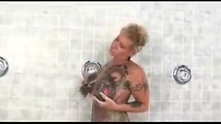 Black widow Jodi has shower sex: Big Tits, Blowjob  Solo Porn