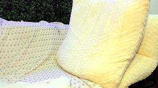 Oiled massage my big tits