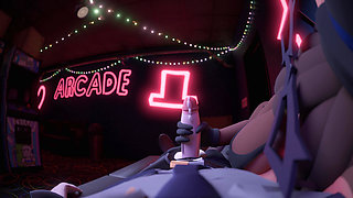 Animatronic Freddina Catches the Guard Alone and Uses Him for Hard Sex