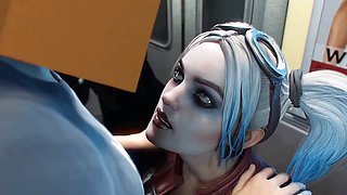 Harley Quinn gets hardcore anal fuck and ends up with cum on her voluptuous booty in POV