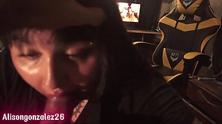 A Blowjob to My Best Friend After Doing a Live Stream