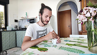 Italian Gardener Gets Big Natural Tits Titjob - ElivaLove POV HD