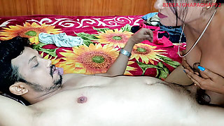 Hot Indian desi girls ladies tailor was measuring the boy seeing shop empty they had sex..