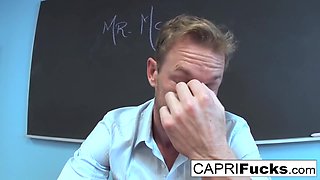 Ryan Mclane And Capri Cavanni - Two Hot Students 18+ Fuck Their Teacher