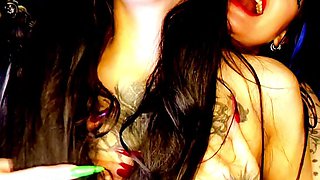 Gooning. Worship the amazing boobs of two Dominatrixes. Watch and jerk off to our tits and nipples non-stop.