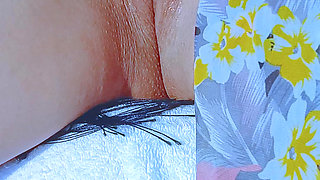 Pink Pussy Latina's Glass Dildo After Beach Day