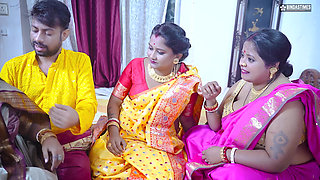 Desi Horny Indian Three Bhabhi wants to get Fucked By Their Devar like a Bhabhi's Groupsex Party ( Hindi Audio )