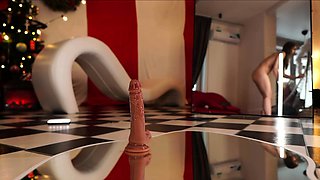 Blonde tight pussy babe solo toy fun in glamour masturbation
