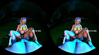 Brunette is shafted in a 3D fucking
