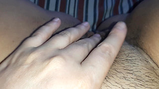 I Masturbate My Innocent Unshaven Pussy While My Parents Are at Work