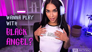 Erotic Gaming Session starring Black Angel