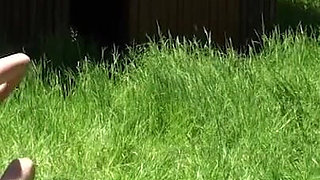 Ugly XXL milf fucking in the garden