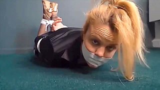Blonde in fishnets part two