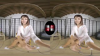 Elegant Dame Babyrose Shows You Her Hot Feet And Toes In Tight Pantyhose In VR - VRFootFetish