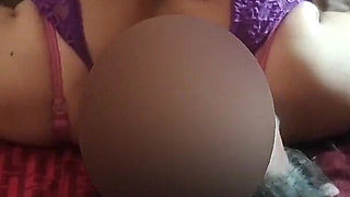 Sexy Ass Indian Wife Sreejaa in Purple Lingerie Pussy Fingered Hard Doggy Style Fuck and Missionary Pussy Creampie Sex
