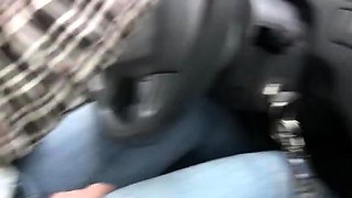 Toilet slut sucking cock