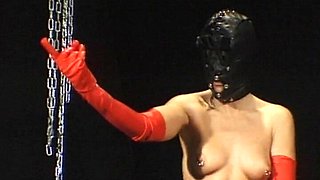 Masked French Slut Sucks Dicks and Gets Toyfucked in BDSM Orgy