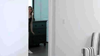 Step Brother Helps Demi Hawks Feed Her Kitten