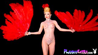 mom shining in slutty burlesque costume