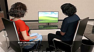 Anime hentai summer saga with 3D action featuring Misskitty2k