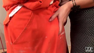 Sexy Chick Working on Hard Cock