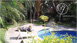 Spying My Sexy Milf Neighbor By The Pool, Fetish