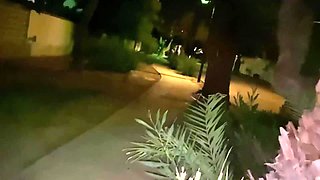 Stranger Didn't Expect to Get Anal Creampie on the Street at Night