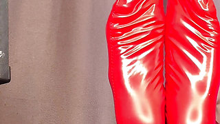 foot fetish - latex socks - teasing