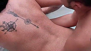 Horny Pregnant Colombian Agrees to Fuck in Outdoor Pool, We Almost Get Discovered