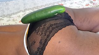 Amazing cucumber cum in my ass