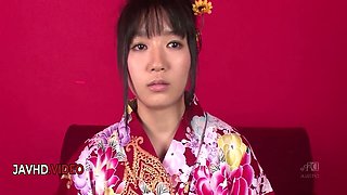 Charming Asian Wild Chiharu Gives Japan Blowjob Then Gets Fucked In Kimono - Chiharu Miyazawa
