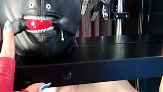 Femdom handjob machine anal post orgasm