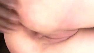 Caroline fucks first with anal toys and then double penetration in an interracial gang bang