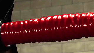 Lesbian sex with strapon! Japanese girl gets fucked hard by hardcore woman