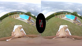 Virtual Sex-Ality - Blonde Outdoor Pool Anal - Sexlikereal