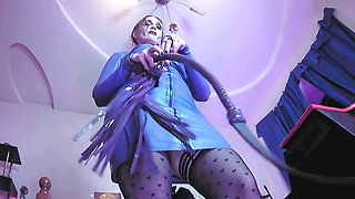 Fetish Dominatix Eva Milf Goddess Purple Latex High Heels Big Ass Mistress Solo Bdsm Femdom