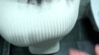 Stepmom's Pussy Filled with Sperm in a Public Toilet - Amate