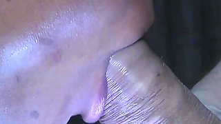 Sweet Ebony Mouth Working on Big White Cock to Expell Semen in Her Mouth