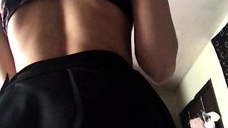 Busty brunette solo masturbation