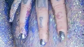 Alternative Girl Oil Massaging a Butt and Spanking by Glitters