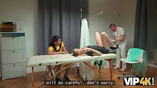 Hot Blonde Doctor Plays With My Tits & Pussy in 4K HD - Cheating Wife Fuck