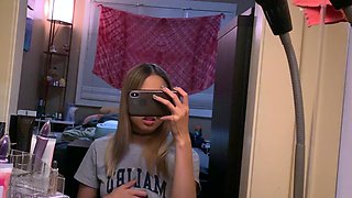 Emo teen Becka solo webcam masturbation