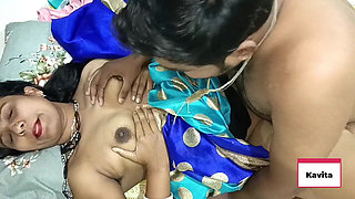 Desi Indian Fuck Real Homemade with Tatya in Saree, Ass Licking, Pussy Licking, Hot Kissing Sex
