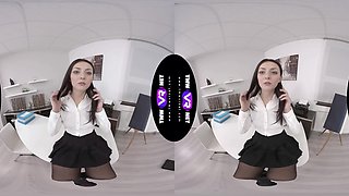 Naughty Secretary Wants To Be Punished - Shaved Pussy Office Fingering